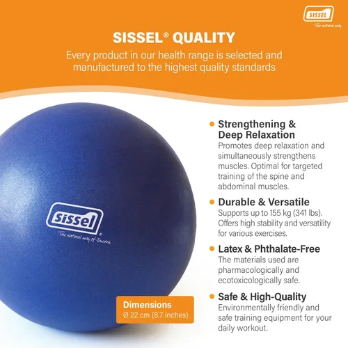 Miniatura 3 de SISSEL Pilates Soft Ball Gray 8.5 in Phthalate- & Latex-Free PVC for Deep Relaxation & Muscle Strengthening 340 lbs Capacity Includes