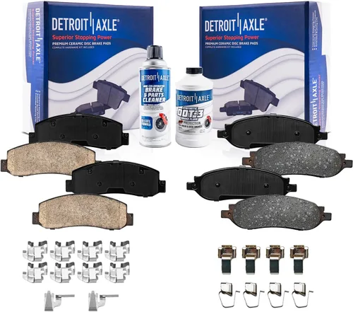 Miniatura 116 de Detroit Axle - Pastillas de Freno Delantero para Nissan Altima Maxima Sentra 350Z Cube Juke Versa INFINITI G20 G35 I30 I35 Suzuki SX4, Pastillas