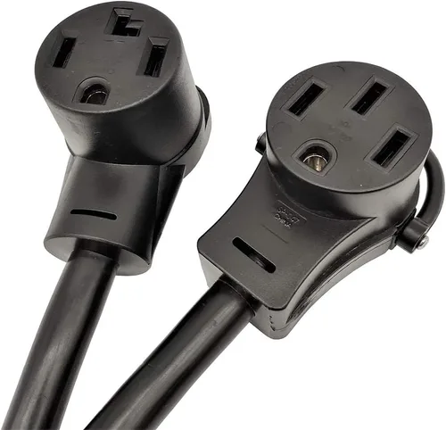 Miniatura 3 de Parkworld 60325 Divisor de secadora a EV, NEMA 14-30 enchufe macho a 14-30 y receptáculo hembra RV/EV 14-50, cable adaptador Y de 4 clavijas de 30