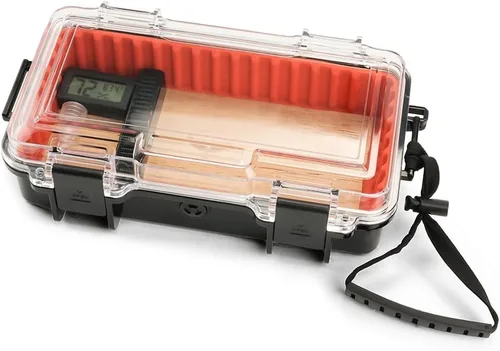 Miniatura 13 de Bald Eagle Caja de Puros Humidor de Viaje, Estuche Portátil Pequeño para Puros con Humidificador, Hermético, A Prueba de Aplastamiento, Impermeable