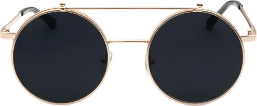 Miniatura 6 de J&L Glasses Gafas de sol redondas retro abatibles Steampunk