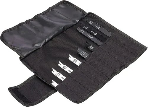 Miniatura 4 de Amazon Basics Juego de hojas de sierra recíproca de acero al cromo vanadio con bolsa organizadora, compatible con plástico, 32 piezas, blanco y negro