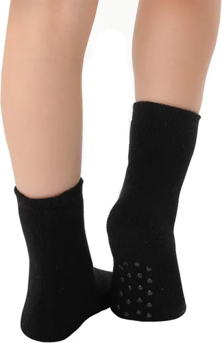 Miniatura 2 de JORMATT 6 pares de calcetines térmicos gruesos para niños y niñas, lindos calcetines cálidos con correas antideslizantes