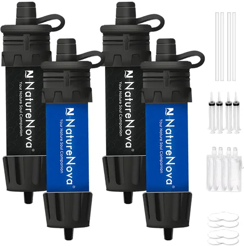 Miniatura 8 de Mini Filtro de Agua NatureNova Sistema Portátil de Filtración de Agua de Emergencia para Senderismo, Camping, Popote, Equipo de Supervivencia