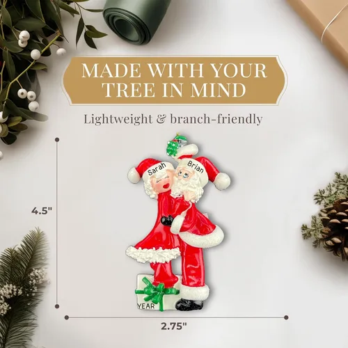 Miniatura 4 de Adorno personalizado para pareja 2026 Adornos de Navidad personalizados de Mr & Mrs Santa para árbol Regalo de recuerdo personalizado