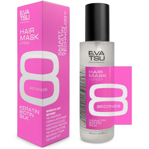 Mascarilla hidratante para el cabello de 8 segundos, tratamiento de queratina profunda para cabello seco, dañado, encrespado y teñido – Desenredante