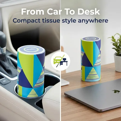 Miniatura 3 de Reeflex Pañuelos para automóvil, 50 hojas por recipiente, suaves, suaves y duraderos en una forma elegante y conveniente para adaptarse a cualquier