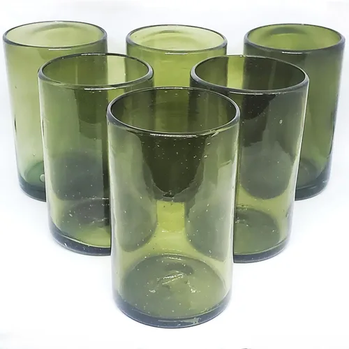 Miniatura 23 de Vasos cortos de ámbar sólido de 9 onzas (juego de 6), vidrio reciclado, sin plomo, sin toxinas (vaso de 9 onzas)
