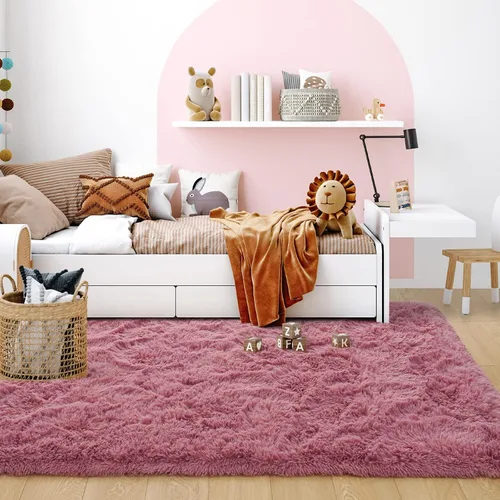 Miniatura 6 de Alfombras ultrasuaves y esponjosas para dormitorio, de 3 x 5 pies, alfombras de área de pelo largo para sala de estar, alfombra peluda grande