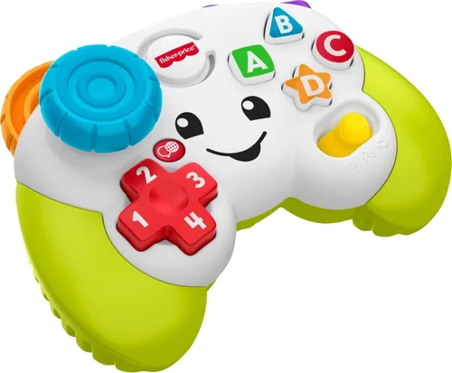 Miniatura 8 de Fisher-Price Juguete para Bebés y Niños Pequeños Controlador de Juego Laugh & Learn, Verde, Actividad de Aprendizaje Musical para Juego