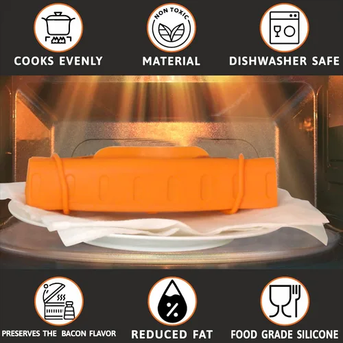 Miniatura 4 de Bad Boy - Olla de tocino para microondas, olla de tocino crujiente para horno de microondas, utensilios de cocina para microondas para tocino