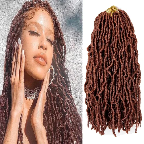 Miniatura 18 de Rastas cortas de ganchillo de pelo sintético de 14 pulgadas, 8 paquetes, nuevas rastas onduladas de ganchillo, trenzas de diosa suaves de ganchillo