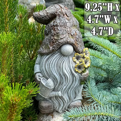 Miniatura 2 de Mood Lab Gnomo de jardín – Figura de gnomo de llave – Estatua de césped de 9.25 pulgadas – para decoración al aire libre o de la casa