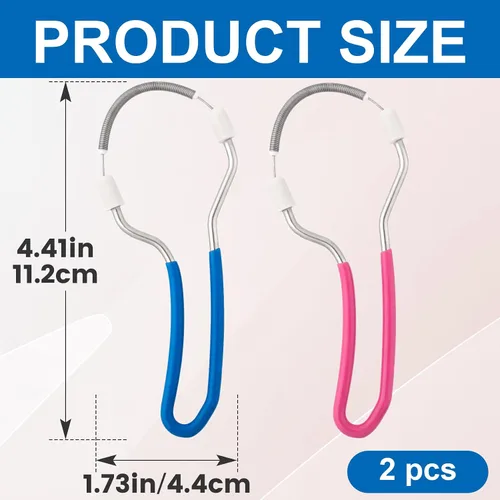 Miniatura 2 de 2 unidades de removedor de vello facial manual, depiladora de resorte facial de acero inoxidable con asa, herramienta de eliminación de vello facial