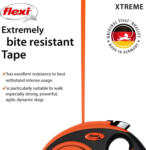 Miniatura 3 de Flexi Xtreme - Correa retráctil para perros de hasta 15 libras, color naranja y negro, extra pequeña, de 9.8 ft, para perros de hasta 15 libras, 33