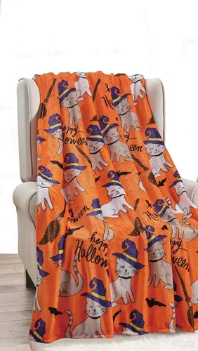 Miniatura 39 de Valerian Manta de Navidad de Terciopelo de Lujo Ultra Suave al Tacto Suave, Cálida, Acogedora Manta/Frazada de Forro Polar con Estampado