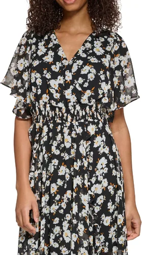 Miniatura 2 de Karl Lagerfeld Paris Womens Floral V-Neck Dress