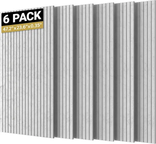 Miniatura 13 de TONOR Paneles de pared acústicos de doble capa autoadhesivos de alta densidad, paquete de 4 paneles de 47.2"x23.6"x0.72", paneles grandes de pared