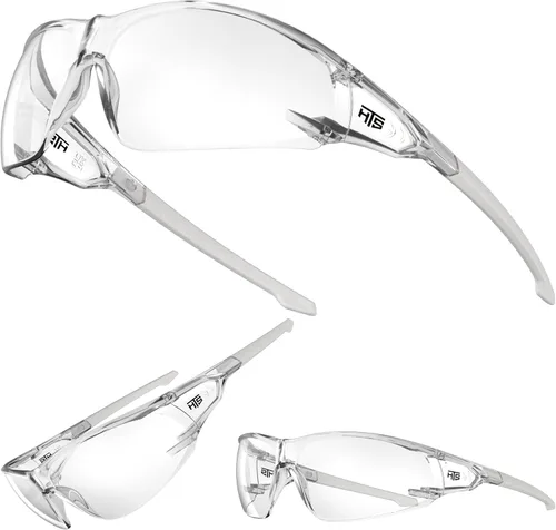 Miniatura 9 de HTS HUNTERSKY ANSI Z87.1 Gafas de seguridad antivaho envolventes transparentes, gafas de laboratorio para pickleball y química con resistencia a