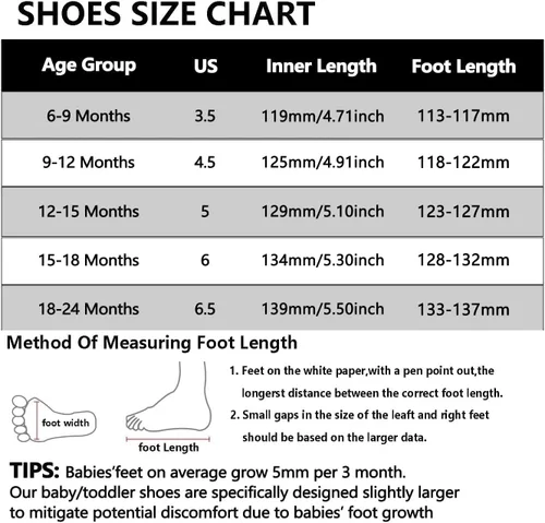 Miniatura 6 de MORENDL Zapatos de bebé para caminar para niños y niñas, zapatos de tenis antideslizantes para niños y niñas