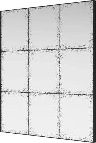 Miniatura 3 de whitebeach Espejo negro para ventana, espejo de pared de granja, espejo de repisa para chimenea, entrada, pasillo, sala de estar, 36 x 36 pulgadas