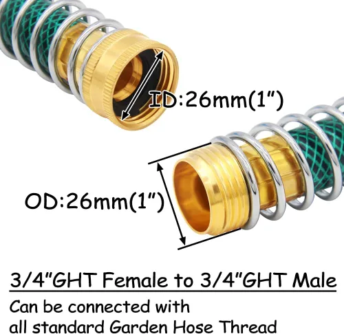 Miniatura 3 de Uenede Kit de adaptador de conector de manguera de jardín giratorio de latón de 3/4 pulgadas de rosca GHT de 5.5 pulgadas de longitud y conector