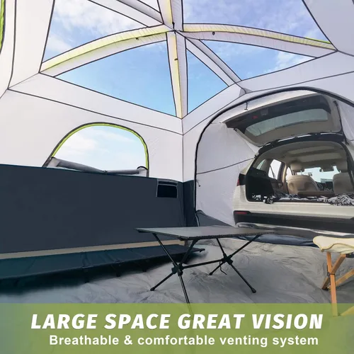 Miniatura 4 de UNP Tienda de campaña SUV para acampar, tienda de campaña SUV para 6 personas con portón trasero - fácil instalación con sobretecho, 10'x9'x78in(H)