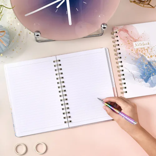 Miniatura 2 de Cuaderno/Diario Rayado - Planificador Diario con Papel Grueso Premium, 6.2" X 8.4", Cuaderno/Diario en Espiral, con Banda y Tapa Dura Impermeable