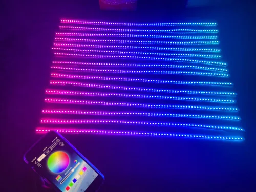 Miniatura 4 de 16 tiras de luz LED RGB de 1 pie (11.8 in/12) – Aplicación de una sola fila de serie de flujo de color de ensueño + control remoto apto para Polaris