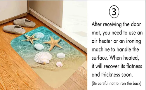 Miniatura 5 de LYFANS Alfombras de baño de espuma de esponja absorbente suave para baño y cocina (30 x 17 pulgadas), tapete de franela antideslizante brillante