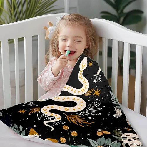 Miniatura 23 de Erosebridal Manta de murciélago de Halloween de 30 x 40 pulgadas, para todas las estaciones, con estrellas y galaxias, para niños, decoraciones