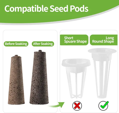 Miniatura 3 de Paquete de 30 esponjas de crecimiento, esponjas de repuesto para crecimiento de raíces, cápsulas de semillas compatibles con AeroGarden, kit