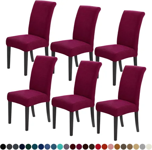 Miniatura 85 de Joccun Fundas para Sillas de Comedor Juego de 2, Fundas Elásticas para Sillas de Comedor Fundas para Sillas de Comedor Protector de Asiento, Funda