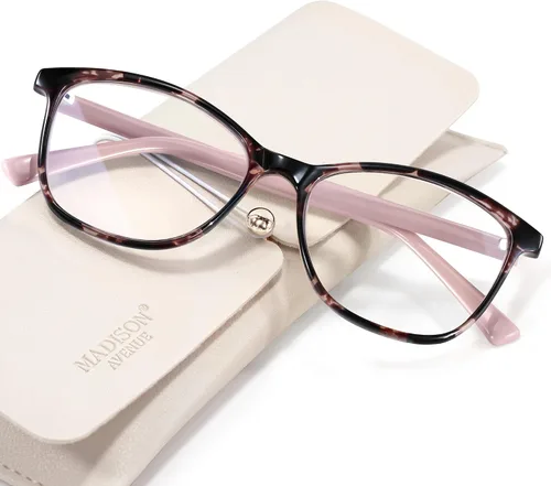 Miniatura 12 de Madison Avenue - Lentes de lectura cuadrados vintage para mujer, con filtro de luz azul, fabricados en TR90, reducen el cansancio visual