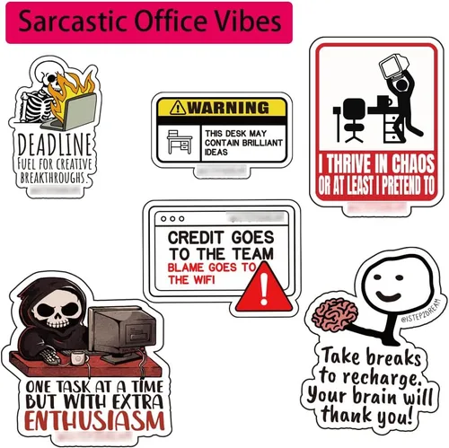 Miniatura 5 de Calcomanías motivacionales para oficina, regalos divertidos para compañeros de trabajo, diseño inspirador para profesionales corporativos, vinilo
