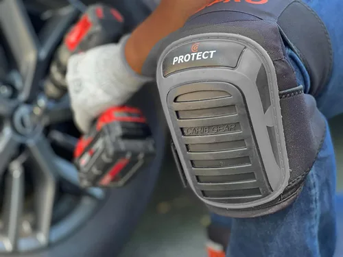 Miniatura 5 de CARIB GEAR PRO Rodillera de Construcción Profesional para Hombre para Trabajo - Almohadilla de Servicio Pesado, Cojín de Gel y Espuma Extra Grueso
