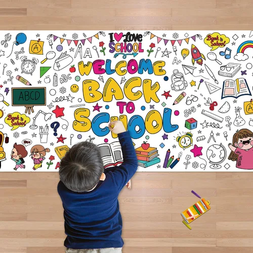 Miniatura 26 de OHOME Póster/mantel gigante de Navidad para colorear, manualidades de Navidad para niños, 30 x 72 pulgadas, pancarta de papel gigante para colorear