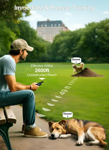 Miniatura 4 de Collar de choque para perro, paquete de 3 – Collar de entrenamiento para perros con control remoto IP65 impermeable E Collar para perros con modos