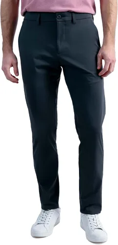 Haggar Pantalón deportivo para hombre, de viaje, rendimiento, ajuste recto, frente plano, elástico, casual