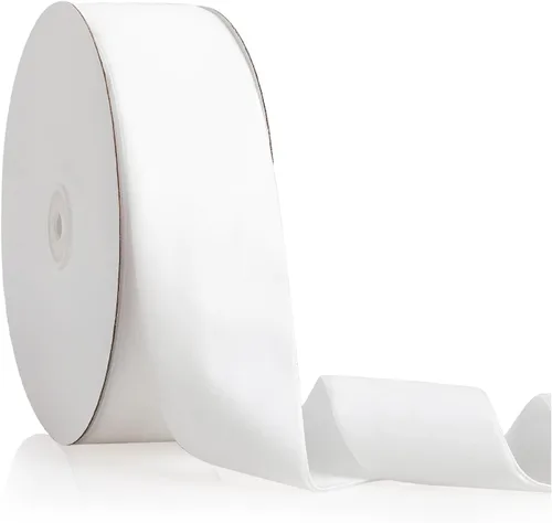 Miniatura 46 de Cinta de terciopelo blanco de 1/4 pulgadas x 20 yardas para decoración de corona de árbol de Navidad, manualidades, adornos hechos a mano, envoltura