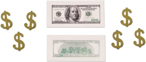 Miniatura 4 de Big Bucks Print-Fetti - Accesorio de fiesta (1 unidad) (0.5 onzas/paquete)