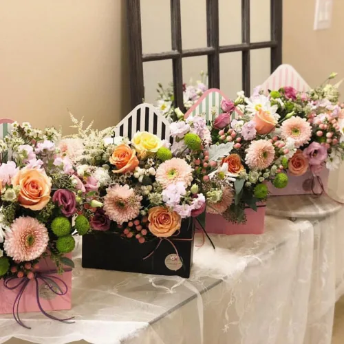 Miniatura 5 de BBJ WRAPS Caja de papel de envoltura de flores, cajas de embalaje de ramo de floristería para suministros de arreglos florales, 5 unidades, 7.9 x