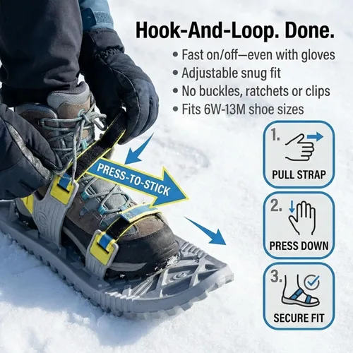 Miniatura 2 de Crescent Moon Snowshoes Eco Eva – Ultralight 22" Foam Snowshoes for Men & Women Hiking & Running Insulated Rocker Cloud Deck with Hook & Loop