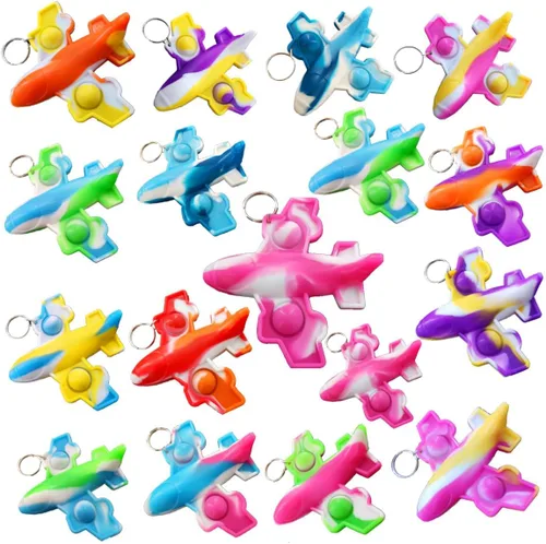 Miniatura 7 de Paquete de 30 mini juguetes para ansiedad de avión, para autismo, sensoriales, cumpleaños, fiestas, regalos para escuela, aula, adultos y niños
