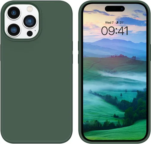 Miniatura 94 de GUAGUA Funda compatible con iPhone 17 Pro Max de 6.9 pulgadas, silicona líquida, goma de gel suave, delgada, forro de microfibra delgada