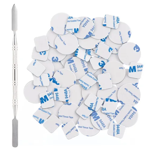 Miniatura 7 de Allwon 100 calcomanías de metal para paleta magnética vacía sombra de ojos paleta de maquillaje + espátula de depósito