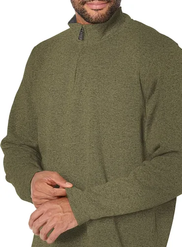Miniatura 3 de Wrangler Authentics - Suéter de vellón de manga larga con cremallera de un cuarto para hombre