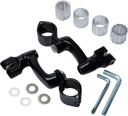 Miniatura 4 de TCT-MOTORPARTS Soportes de clavijas de pie de barra de carretera negro para Harley Touring 22/25/32/1.378 in