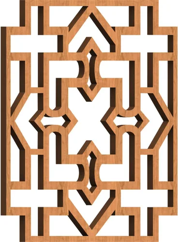 Miniatura 50 de Wise Paneles decorativos de madera con calado, extra pequeños, 7 3/8 pulgadas de ancho x 7 3/8 pulgadas de alto x 1/4 pulgadas de alto, roble rojo