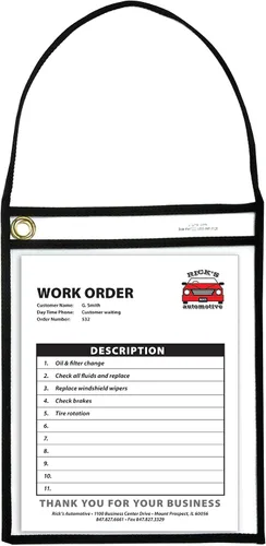 C-Line Soporte para billetes de tienda de 1 bolsillo con setrap, costuras negras, 75 hojas, 9 x 12, 15/caja